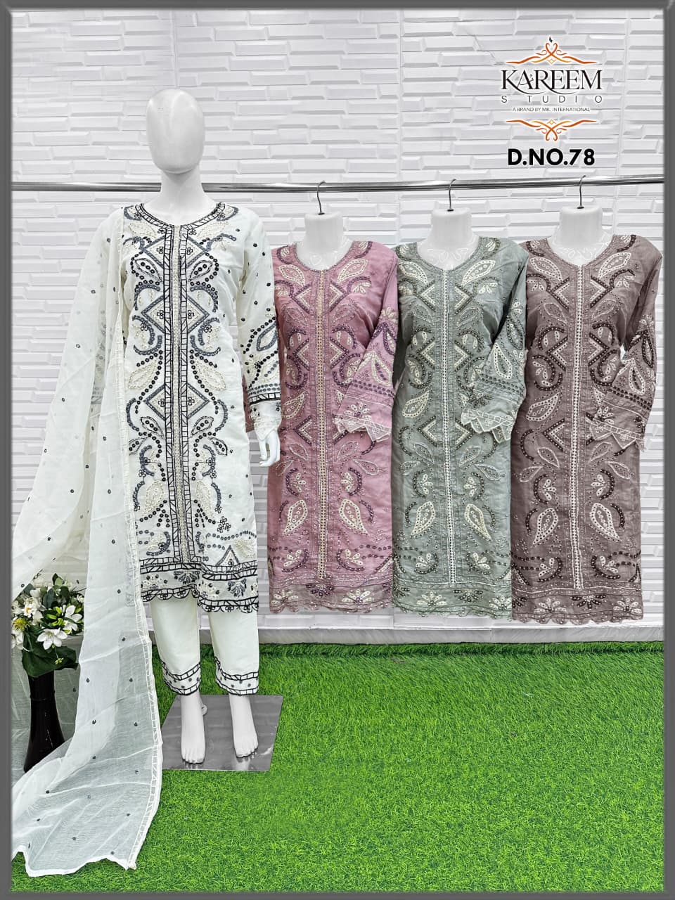 Silk Palazzo Suit with Heavy Beats
